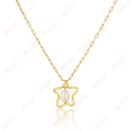 pearl feminine necklaces star shape